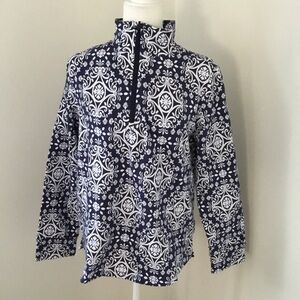 Vera Bradley French Terry Pullover Blue Medallion, NWT size Medium